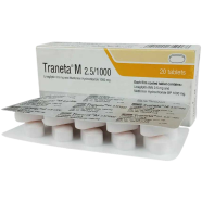 Traneta M 2.5mg 1000mg Tablet 10's Strip image