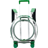 Transparent Capsule Pet Travel Bag Backpack For Puppies Dogs Cat Carriers Bag With Trolley Wheel image