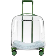 Transparent Pet Cat Kitten Puppy Dog Luggage Trolley Carrier image