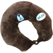 Travel Print Neck Pillow- Chocolate image