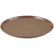Tray Fiber Non-Slip S/S Ring Brown 11.0 Inch Round image