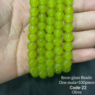 Trendy 8mm Colorful Round Beads String 100 Pcs For Diy Jewelry Making image