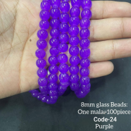 Trendy 8mm Colorful Round Beads String 100 Pcs For Diy Jewelry Making image