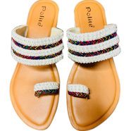 Trendy Slim Flat Sandal Lightweight and Stylish Footwear for Women and Teens image