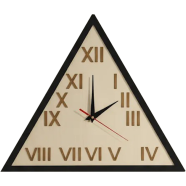Triangular Wooden Wall Clock – A Unique Touch of Elegance image