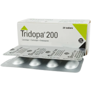 Tridopa 200mg 50mg 200mg Tablet 4's Strip image