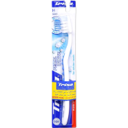 Trisa Pearl White Hard Toothbrush With Travel Cap Swiss Made image
