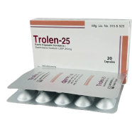 Trolen 25 mg Capsule 10's Strip image