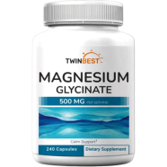 Twinbest Magnesium Glycinate 500mg - 240 Capsules image