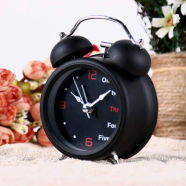 Twin Bell Alarm Clock-Black - Wall Clock image