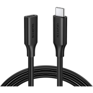 UGREEN 10387 USB-C/M to USB-C/F Gen2 5A Extension Cable 1m (Black) image