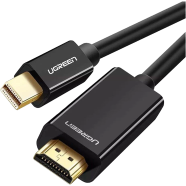 UGREEN 10455 Mini DP Male to HDMI Cable 4K 3m (Black) MD101 image
