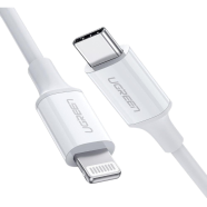 UGREEN 10493 USB-C to Lightning M/M Cable Rubber Shell 1m (White) image