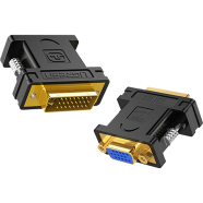 UGREEN 20122 DVI (24 Plus 5) Male to VGA Female Converter (Black) 20122 image