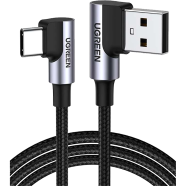 UGREEN 20857 Right Angle USB-A to USB-C Cable 2m (Space Gray) US176 image