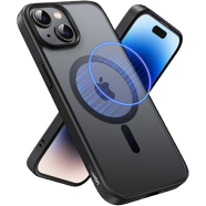 UGREEN 25401 Black Frame Frosted Back Plate Magnetic Protective Case f for iPhone15 Plus 6.7-inch ( Transparent) LP749 image