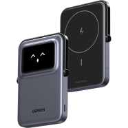 UGREEN 35605B 5000mAh 20W Magnetic Wireless Power Bank Grey PB571 image
