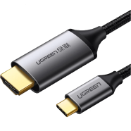 UGREEN 50570 USB-C to HDMI Male to Male Cable Aluminum Shell 1.5m (Gray Black) MM142 image