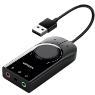 UGREEN 50599 USB External Stereo Sound Adapter 1m (Black) CM129 image