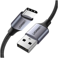 UGREEN 60126 USB-A 2.0 to USB-C Cable Nickel Plating Aluminum Braid 1m (Black) US288 image
