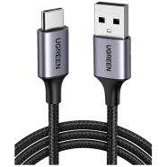 UGREEN 60128 USB-A 2.0 to USB-C Cable Nickel Plating Aluminum Braid 2m (Black) US288 image