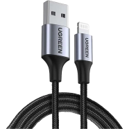UGREEN 60156 Lightning to USB Cable Alu Case with Braided 1m (Black) US199 image