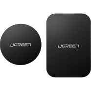 UGREEN 60410 Metal Plate for Magnetic Phone Stand 2 Pack Rectangular Rounded (Black) LP123 image