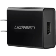 UGREEN 60495 Fast Charging Power Adapter with QC3.0 18W US (Black) image