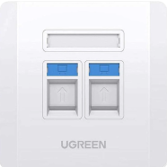 UGREEN 80182 Dual Port Wall Plate 1 Pcs/Bag NW144 image