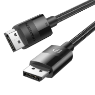 UGREEN 80391 DP Male to Male DP1.4 8K Round Cable ABS Shell Braid 1.5m (Black) DP114 image