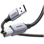 UGREEN 80804 USB-A UGREEN 90560 USB-A to USB-B Male Printer Cable Alu Case Braided 5m (Black) US369to USB-B 2.0 Printer Cable Alu Case with Braid 3m (Black) US369 image