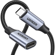 UGREEN 80810 USB-C Male to Female Gen2 5A Braided Cable 0.5m (Black) image