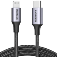 UGREEN USB-C to Lightning M/M Cable Aluminum Shell Braided 1m image