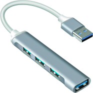 USB 2.0 Hi Speed Hub 4 Port Splitter Hub USB Adapter For PC Laptop Notebook Receiver Computer Peripherals Accessories -black image