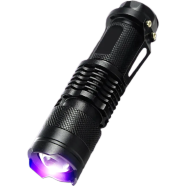 UV Flashlight 395nm Mini Metal LED Blacklight for Pet Stains, Money And Inspection Without Battery image