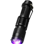 UV Flashlight 395nm – Mini Metal LED Blacklight, Battery Powered, Pet Stains image