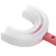 U-Shaped Kids Toothbrush - Soft Silicone 360° Whole Mouth Teeth Cleaning Brush for Toddlers (Multicolor) image
