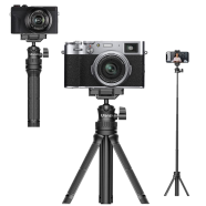 Ulanzi MT-34 Extendable Pole Tripod, Selfie Stick with 2 in 1 Phone Clamp image