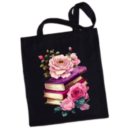 Unisex Top Handle Tote Canvas Bag With Zipper For Man And Women image