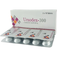Ursodex 300 mg Tablet 10's Strip image