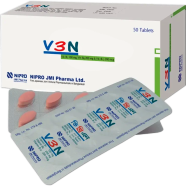 V3N 100 Mg, 200 Mg, 200 Mcg Tablet 10's strip image