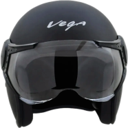 VEGA Jet Star W Visor Black Helmet image
