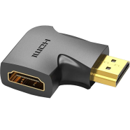 VENTION AIPB0 HDMI 90 Degree Male to Female Vertical Flat Adapter Black image