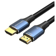VENTION ALGLG Cotton Braided HDMI-A Male to Male HD Cable 8K 1.5M Blue Aluminum Alloy Type image