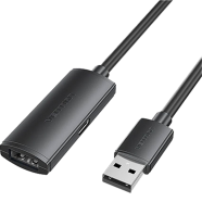 VENTION CBKBL USB 2.0 Type-A Male to Type-A Female Active Extension Cable 10M Black image