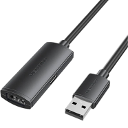 VENTION CBKBN USB 2.0 Type-A Male to Type-A Female Active Extension Cable 15M Black image