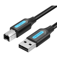 VENTION CBQBH USB 2.0 A Male to B Male Cable 2M Black PVC Type image