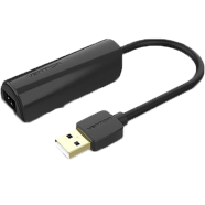 VENTION CGEBB USB 2.0 To 100Mbps Ethernet Adapter ABS Type Black 0.15m image