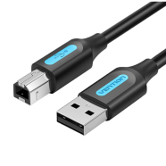 VENTION COQBG USB 2.0 A Male to B Male Cable 1.5M Black PVC Type image