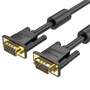 VENTION DAEBI VGA(3 Plus 6) 3M Black Male to Male Cable With Ferrite Cores image